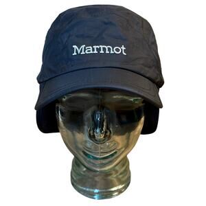 Marmot Men's PreCip Eco Insulated Baseball Cap Ear Flap Nylon Ripstop Black L/XL